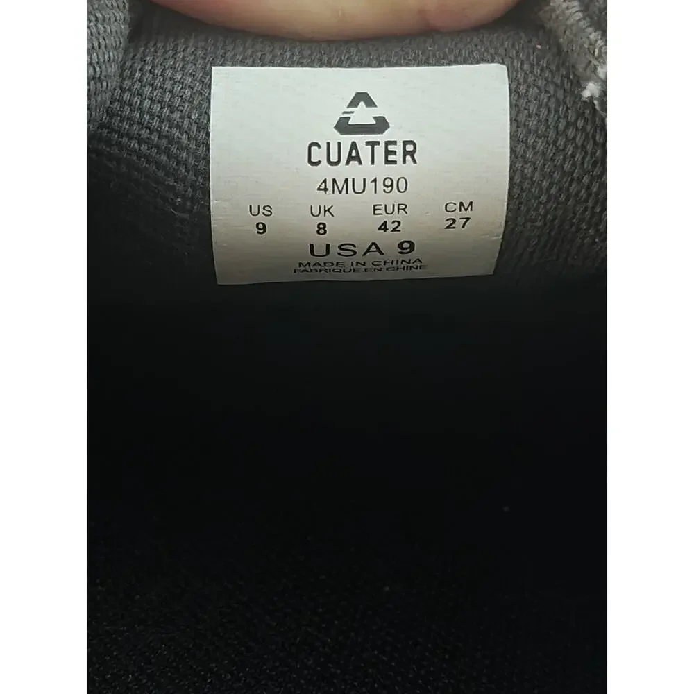 NWT Cuater Men's 9 Phenom Slip On Black / Gray 4MU190- Travis Mathew Blemishes